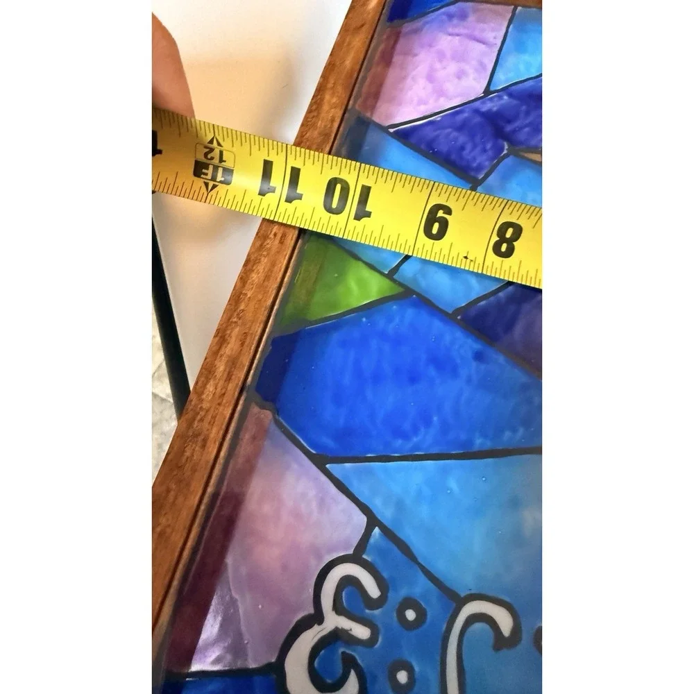 Faux Stained Glass Cross Wall Art‎ Isaiah 62:3 Christian Decor 19